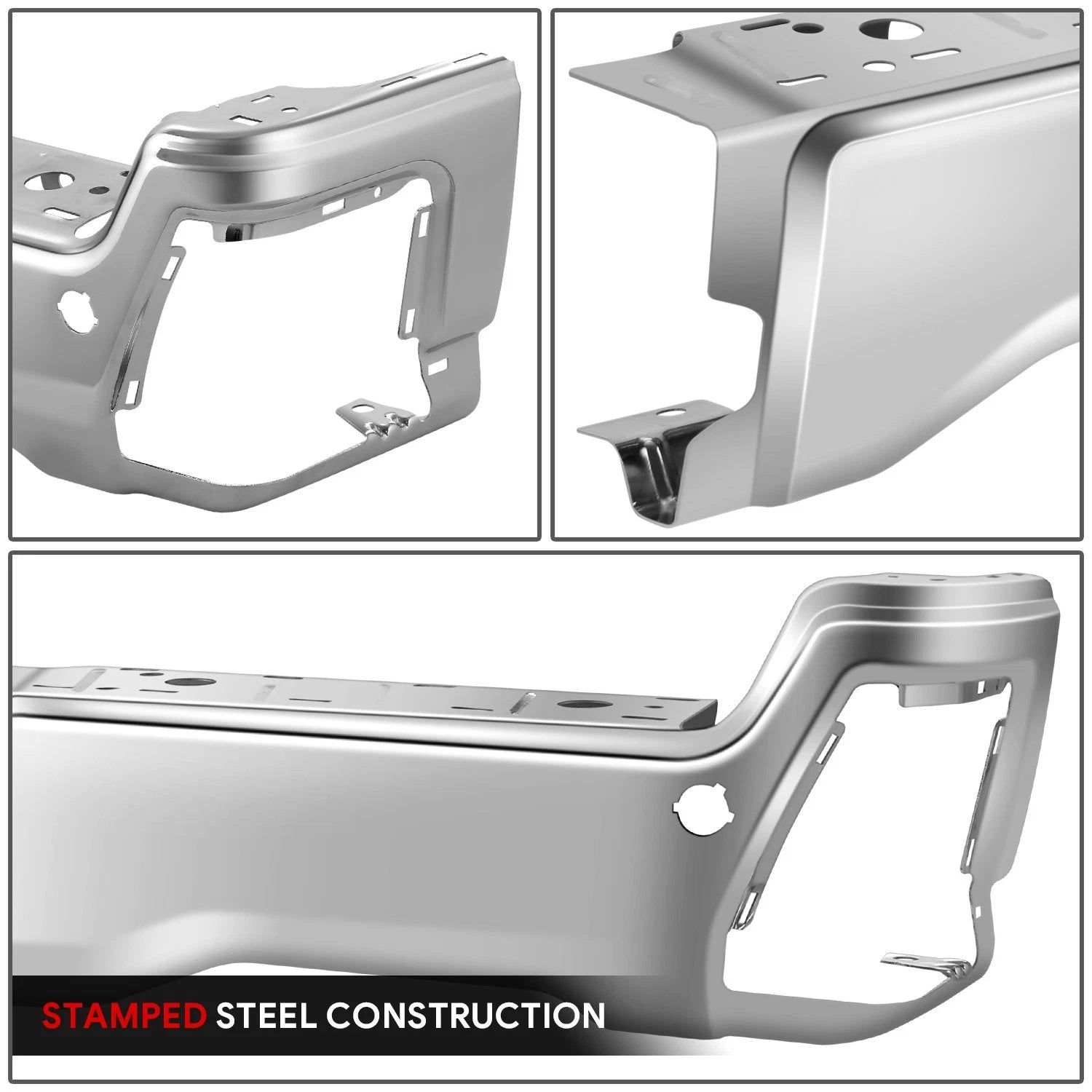 Chrome Right Rear Bumper End Cap for Ford F-250 SD (2023–2025) w/ Sensor Hole
