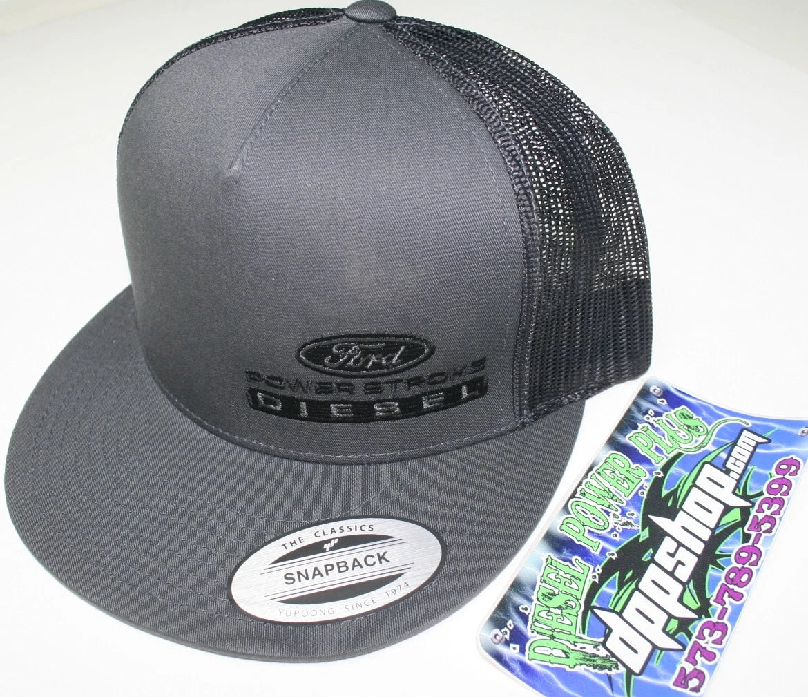 Powerstroke Flat Bill Snapback Hat for Ford Truck (Diesel Gear)