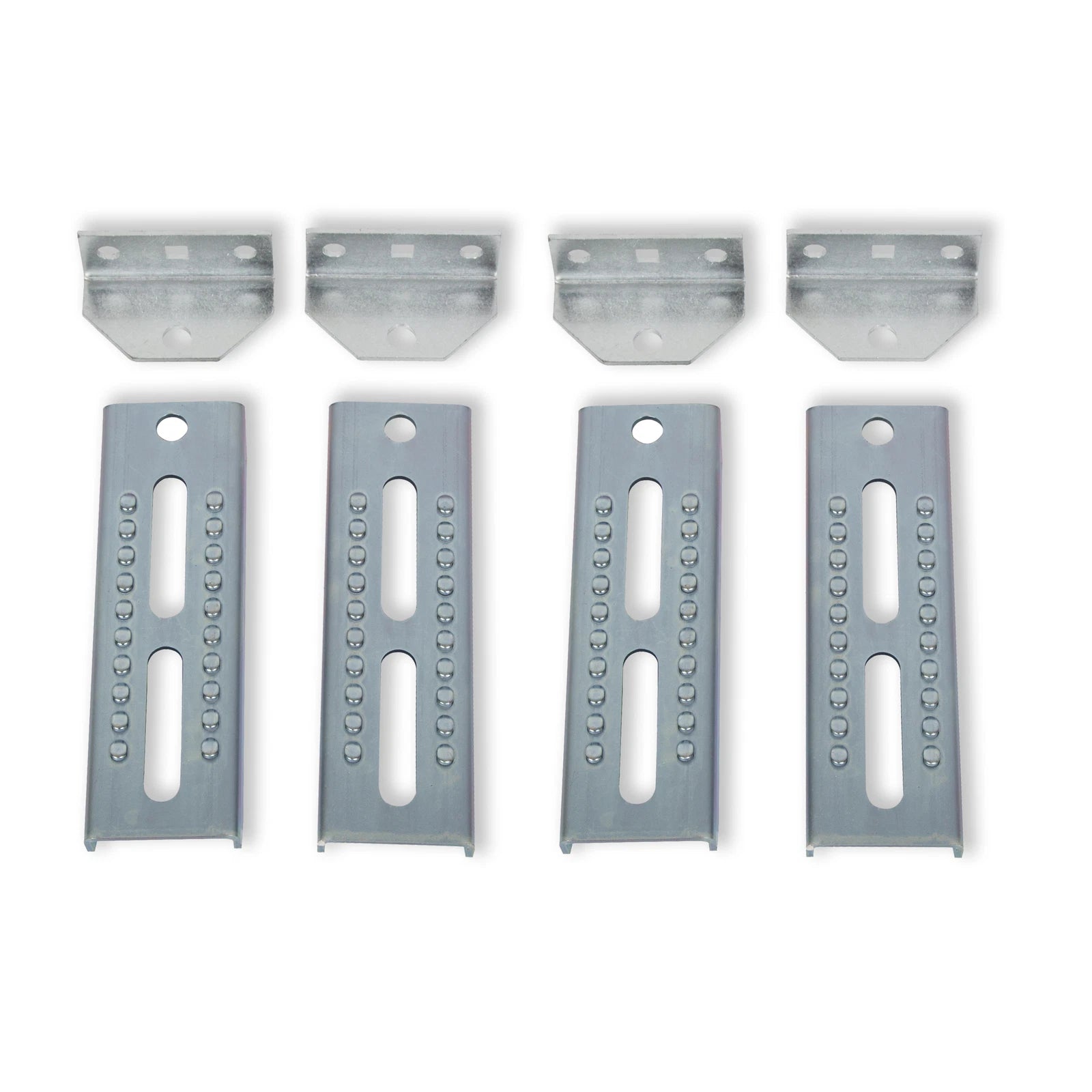 Set of 4 Adjustable Galvanized Swivel Top Bunk Brackets for Boat Trailer (N/A)