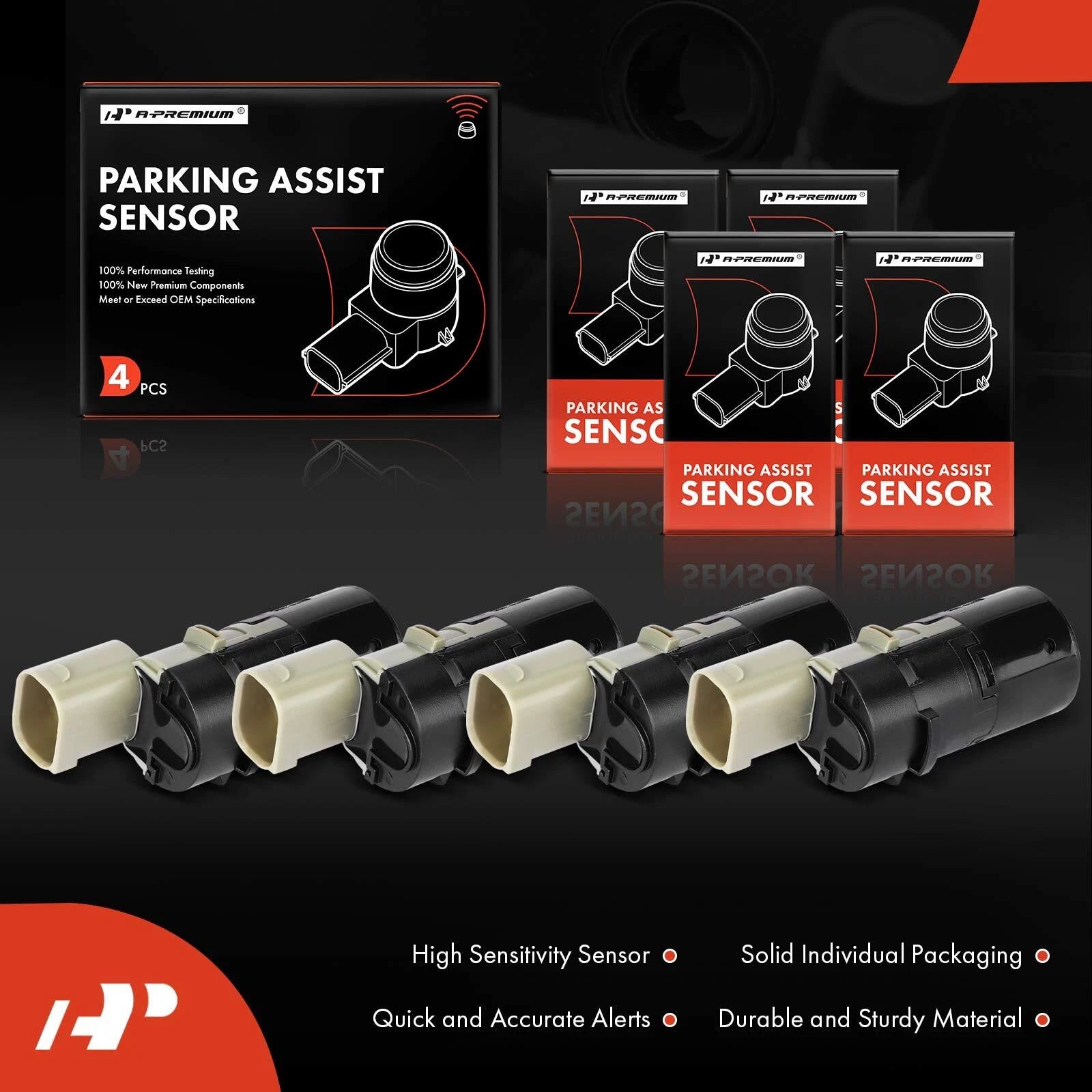 Set of 4 Parking Reverse Assist Sensors for BMW 525i 2004–2007