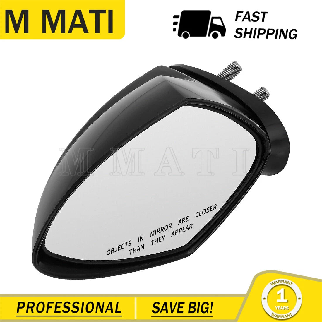 Left Hand Mirror F2C-U596B-00-00 for Yamaha WaveRunner FZR FZS (2009–2016)