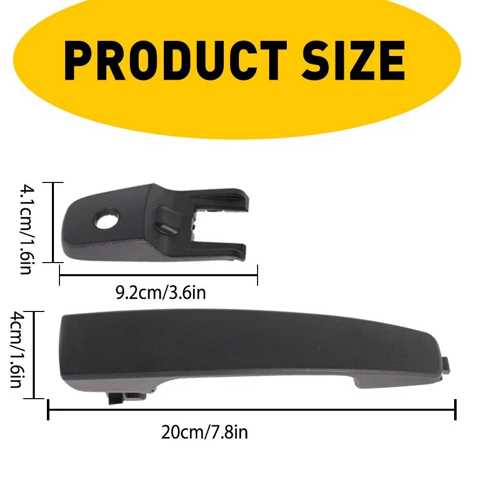 Front Door Panel Handle Set of 2 Black for Ford Focus (2008–2011)