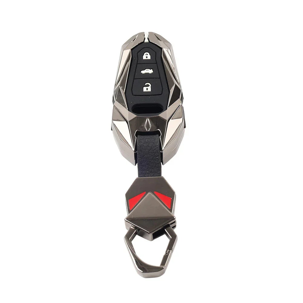 Black 3-Button Key Fob Case Shell Cover for Audi e-tron Sportback (2021-2025)