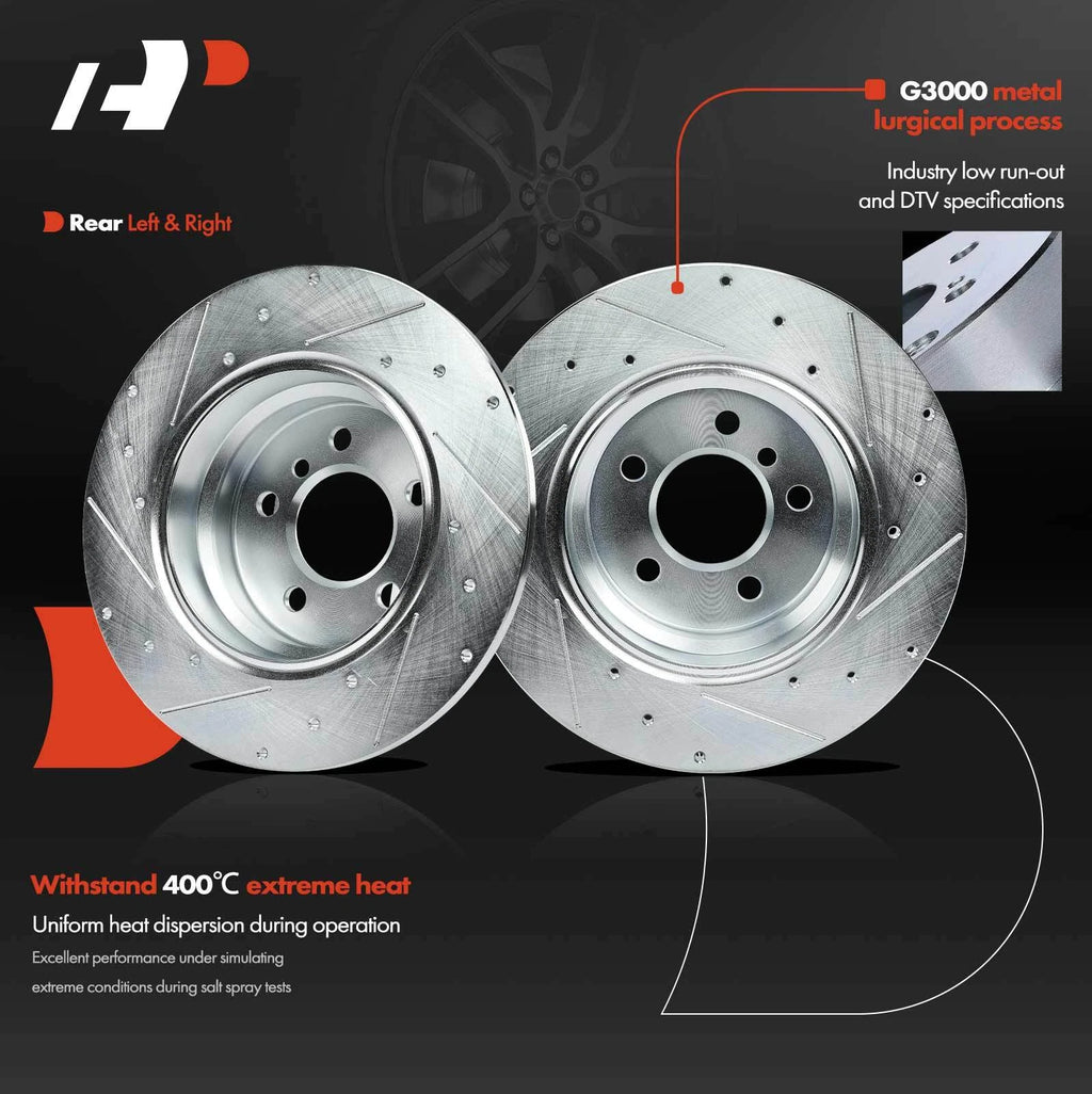 Drilled Brake Rotors & Ceramic Brake Pads for BMW X5 (2000–2006)