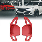 Pair Red Steering Wheel Shift Paddle Covers for Audi A3 A4 A5 A6 (2013–2020)