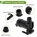 Windshield Washer Pump w/Grommet for Ford Mondeo MK3 (2000–2007) No. 1S7117K624FC