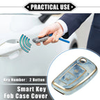 2X Smart Key Fob Case Cover for Nissan Rogue Frontier (Durable TPU, Blue)