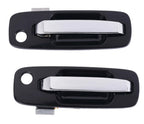 2 x Front LH+RH Chrome Black Outer Door Handle for Nissan X-Trail (2001–2007)