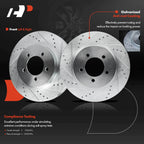 Front Drilled Brake Rotors & Ceramic Pads for Ford Explorer (2002-2005)