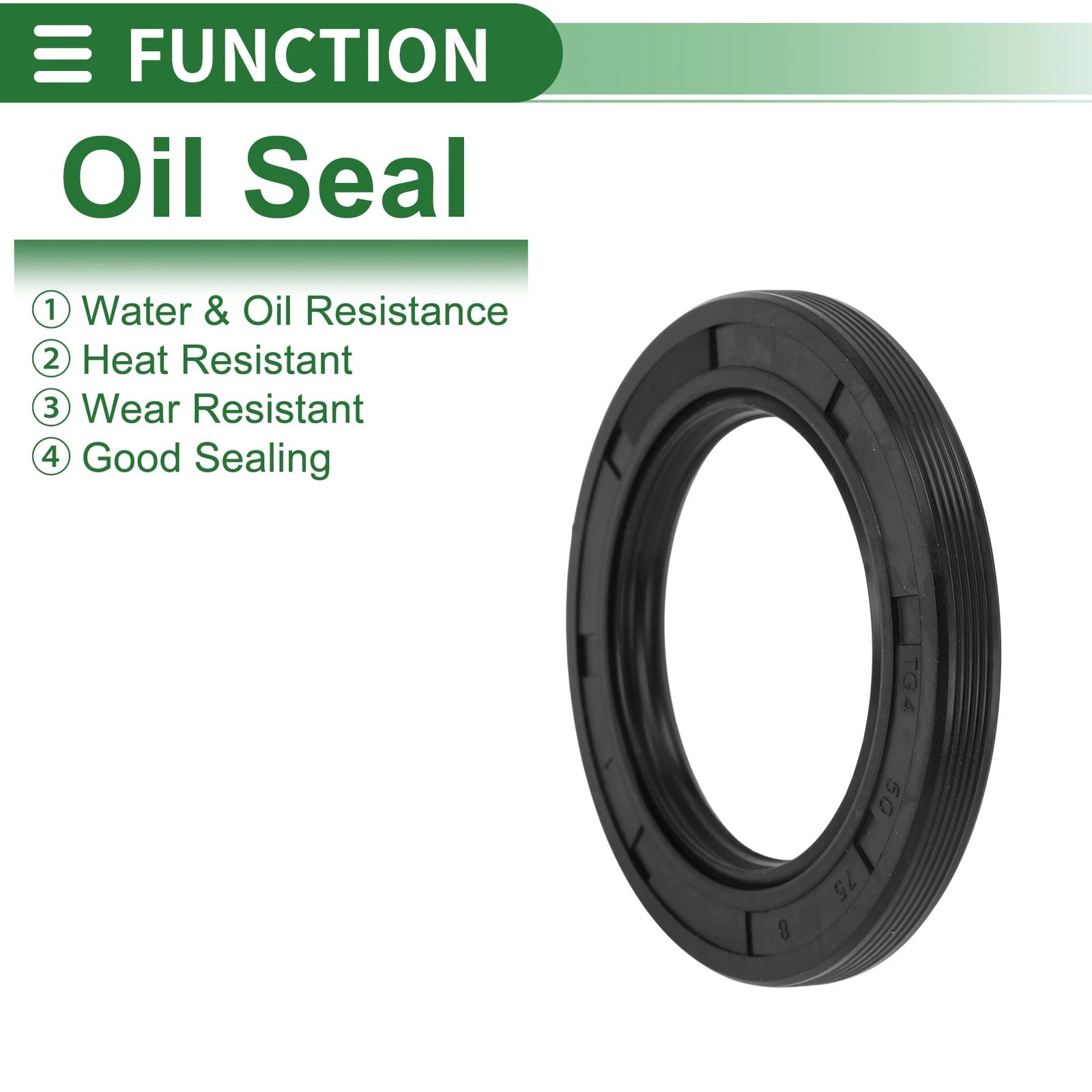 Oil Seal for Rotary Shaft (50x75x8mm) NBR Rubber High Pressure