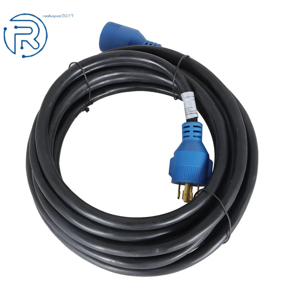 25FT 30A RV Power 4-Prong Extension Cord NEMA L14-30P/R