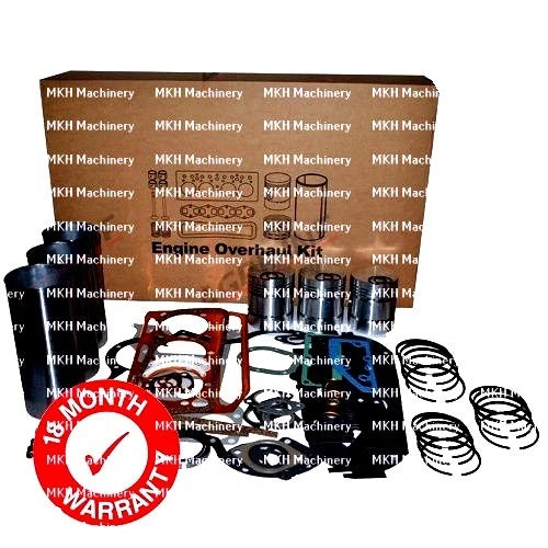 Engine Overhaul Kit for Massey Ferguson 35 (3 cyl) Tractors with Cast Liner