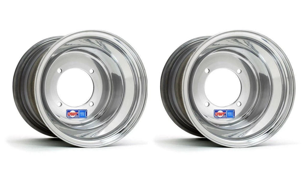 Set of 2 Polished Rear Wheels 8" 8x8 4/115 for Yamaha Raptor 700 660 YFZ450 Banshee