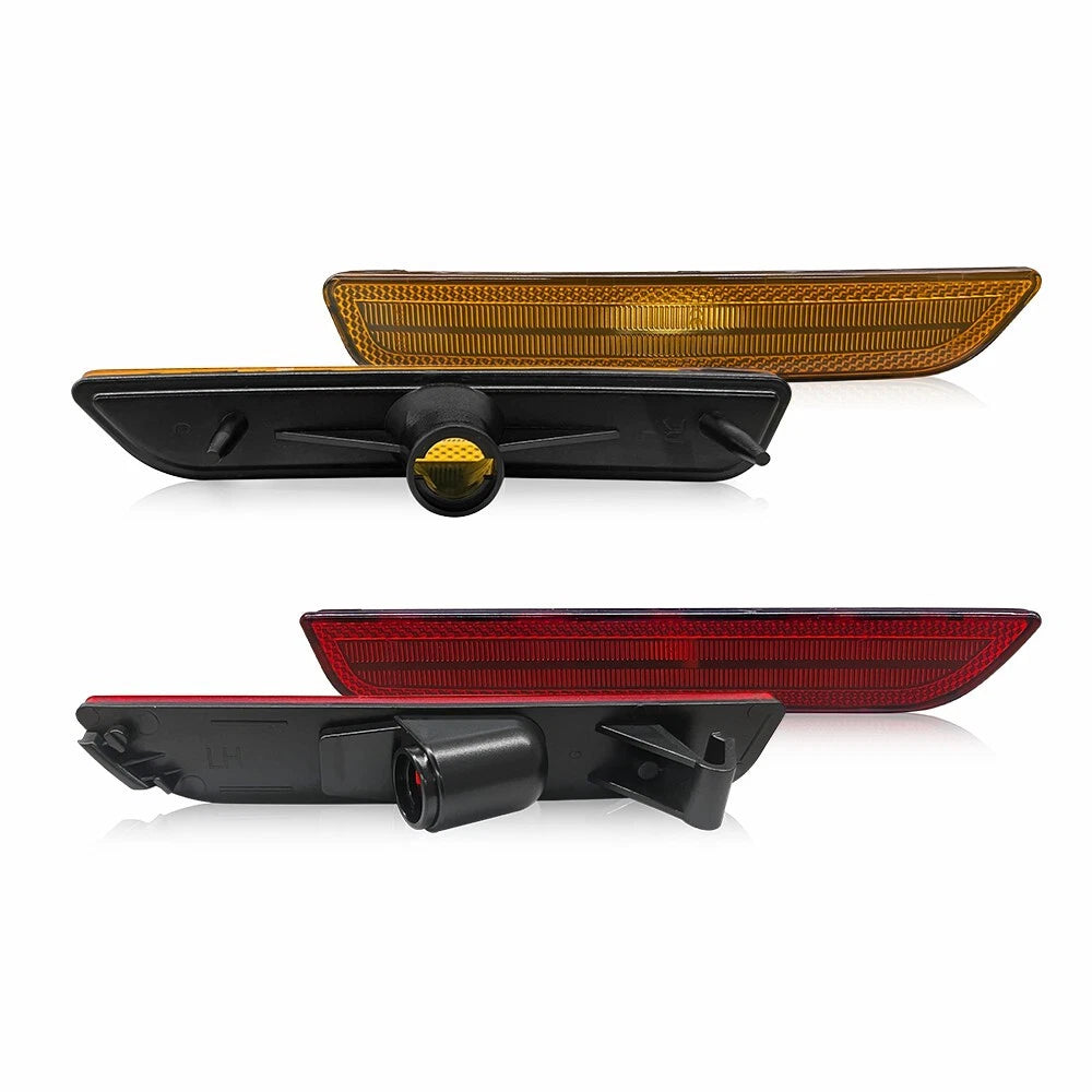 Set of 4 OE-Style Lens Front & Rear Side Marker Lights for Ford Mustang (2010–2014)