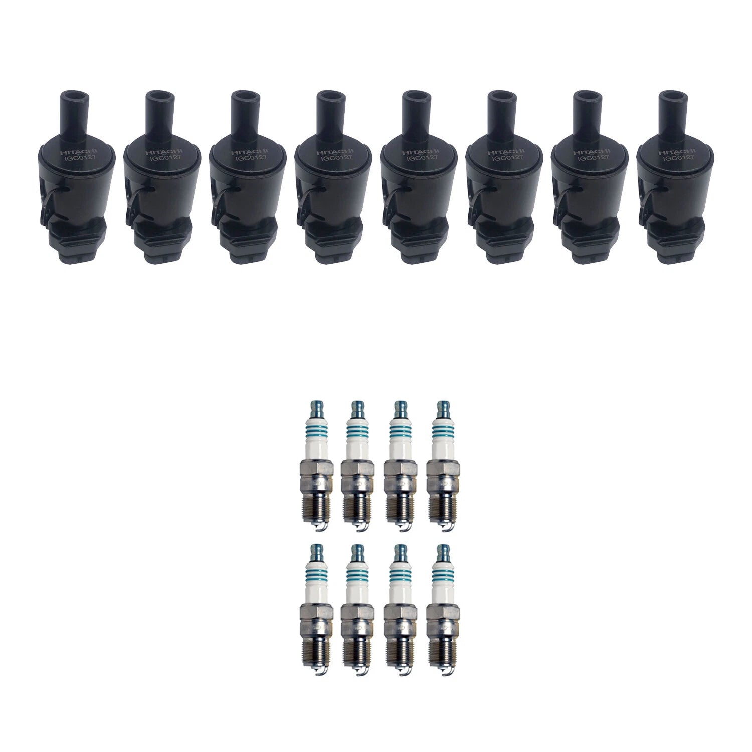 Set of 8 Ignition Coils & Denso Iridium Spark Plugs for Express 1500 2500 (2003–2021)
