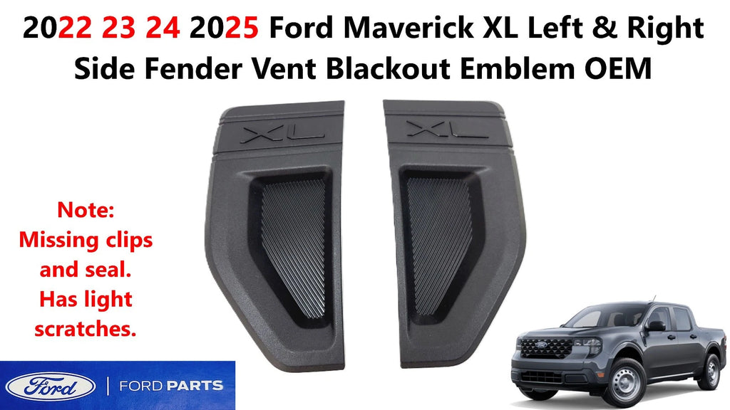 Set of 2 Fender Vent Blackout Emblems for Ford Maverick (2022–2025)