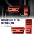 Set of 2 Non-Slip Brake Gas Pedal Pad Covers for Honda Fit (2021) Red