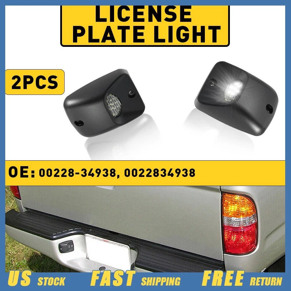 Set of 2 White LED License Plate Lights for Toyota Tacoma (1995–2004)