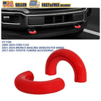 2X Red D-Ring Tow Hook Cover for Ford F150 (2004–2024)