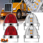 4X LED Watermelon Side Marker Turn Signal Lamps for Truck Trailer