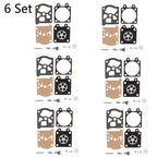 Set of 6 Chainsaw Carburetor Gasket Kit for 38/45/52/58 Carb 4500 5200 5800