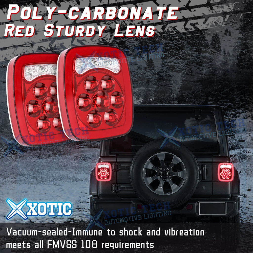 LED Truck Trailer Stop Turn Tail Back Up Light Red/White for 31 Stud Mount (2010-2020)