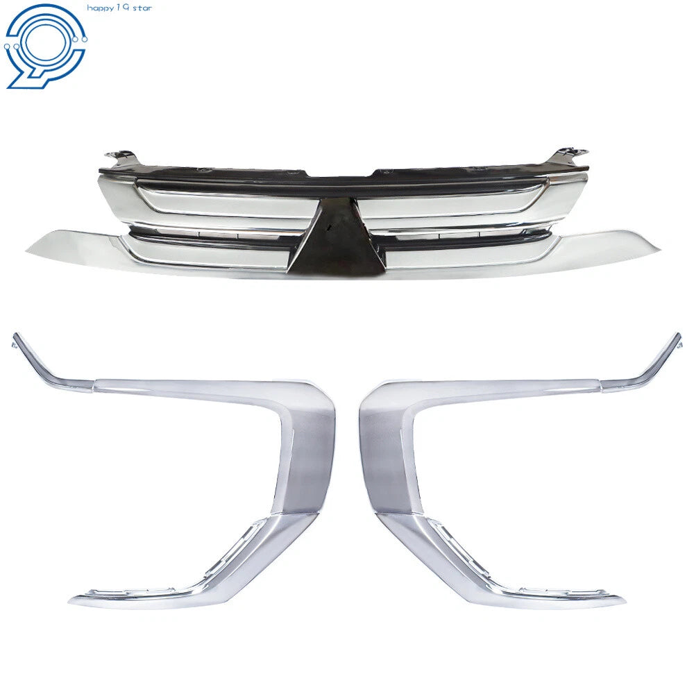 Front Grille and Bumper Trim Molding for Mitsubishi Outlander (2016–2018)
