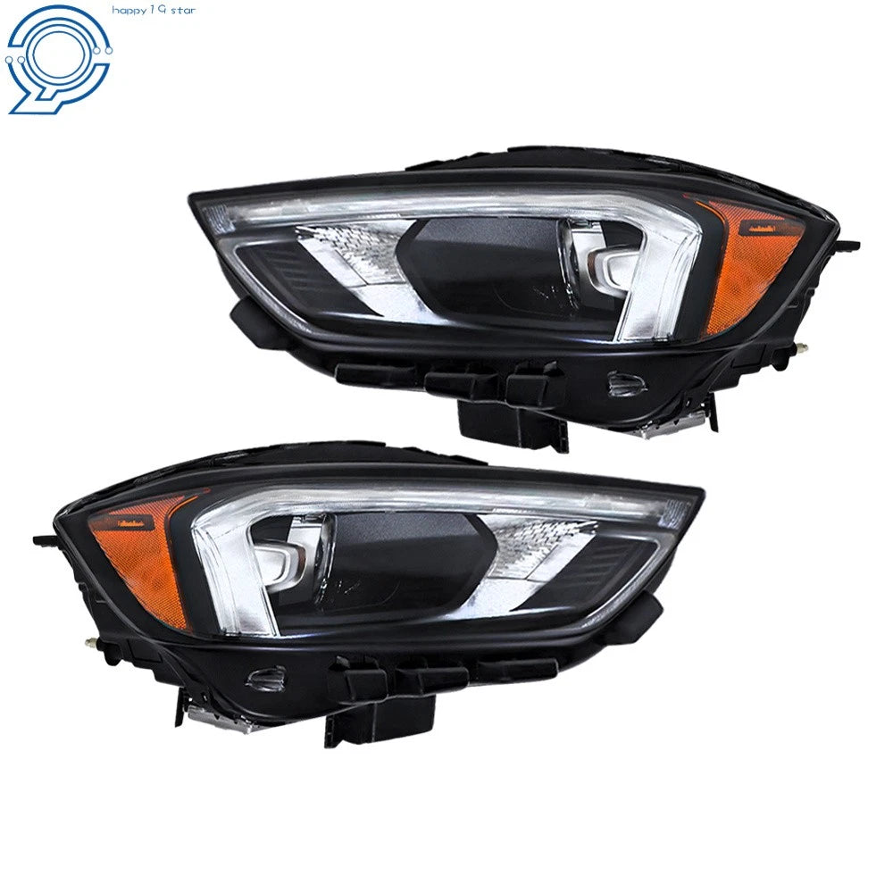 LED Headlight Assembly for Ford Edge (2019-2023) Black Set RH+LH