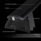 Roof Rack Cross Bar Set for Jeep Grand Cherokee (2011–2018) OE Style Aluminum