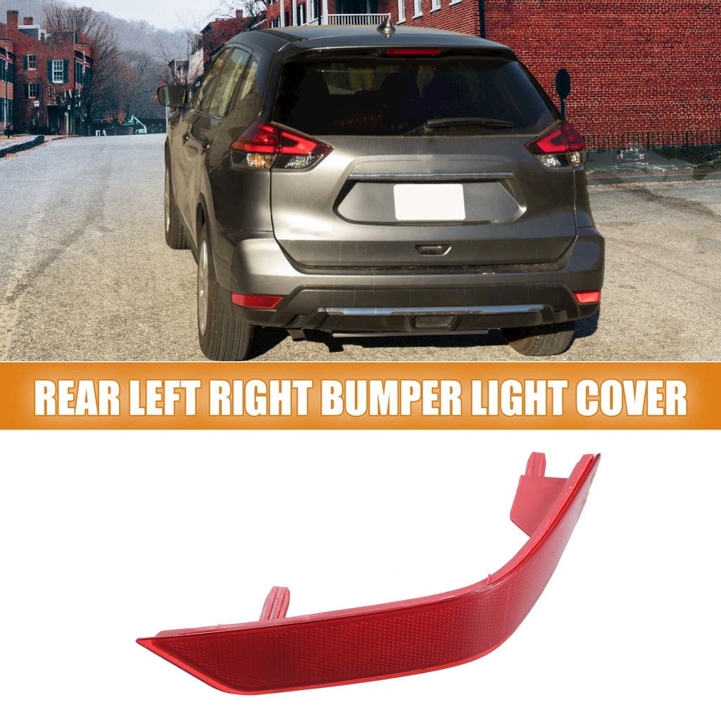 Rear Right Bumper Reflector Light Cover for Nissan Rogue (2014–2020) 26565-6FV0A Red
