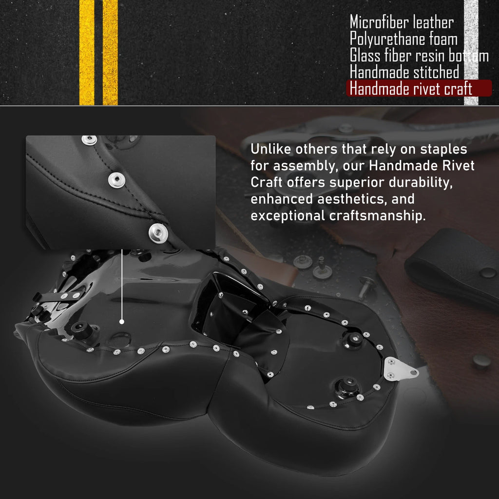 2X One Piece Vinyl Seat for Harley Touring FLHT/FLTR (1997–2007)