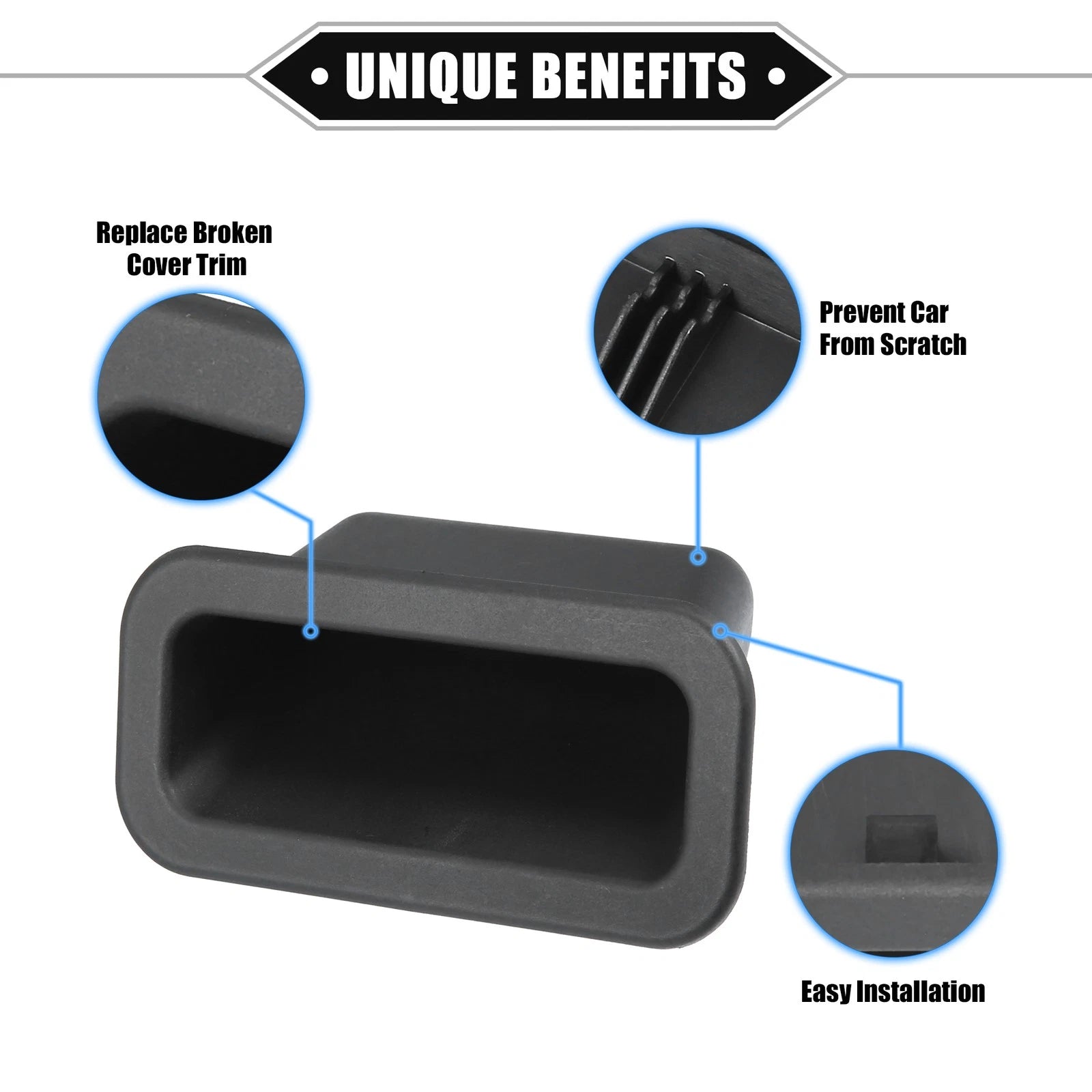 Rear Trunk Lid Handle Cover for Mazda 3 (2004–2018) Black Trim