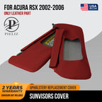 2PC Leather Sunvisors for Acura RSX (2002–2006) Red