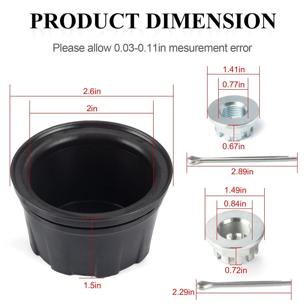 Wheel Center Cap & Axle Nuts Pin for Honda Recon 250 Rancher 350 420 (1986–2020)