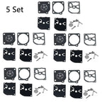 Set of 5 Chainsaw Carburetor Rebuild Kits for Zama RB-39 (Poulan, McCulloch)