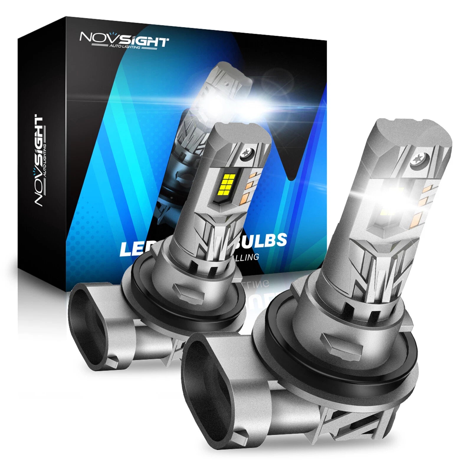 2X H11 20000LM LED Headlight Bulbs Kit 90W High/Low Beam 6500K for