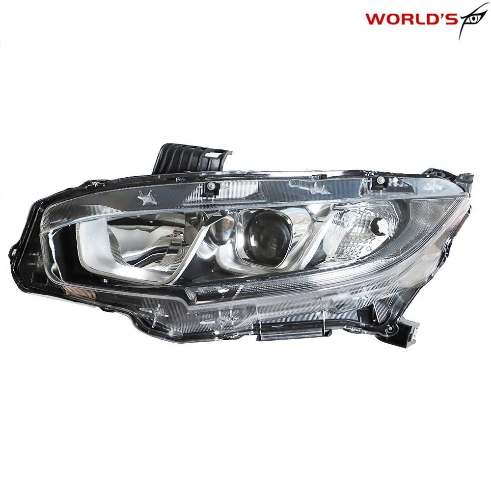 Halogen Chrome Projector Headlight for Honda Civic (2016–2018)