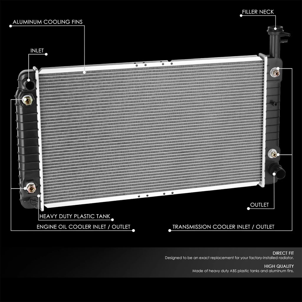 Aluminum Radiator for Chevy Express GMC Savana 4.3L (2004–2014) DPI 2793