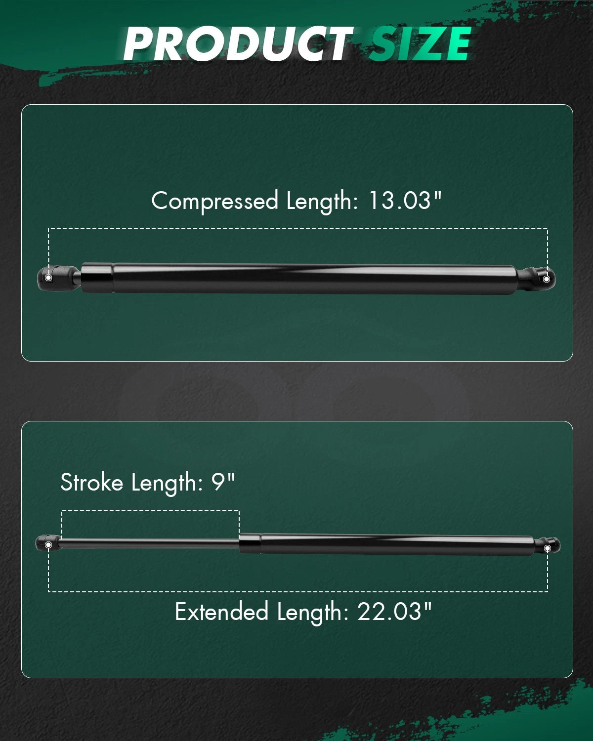 Set of 2 Tailgate Hatch Lift Supports for Ford Edge (2007–2014)