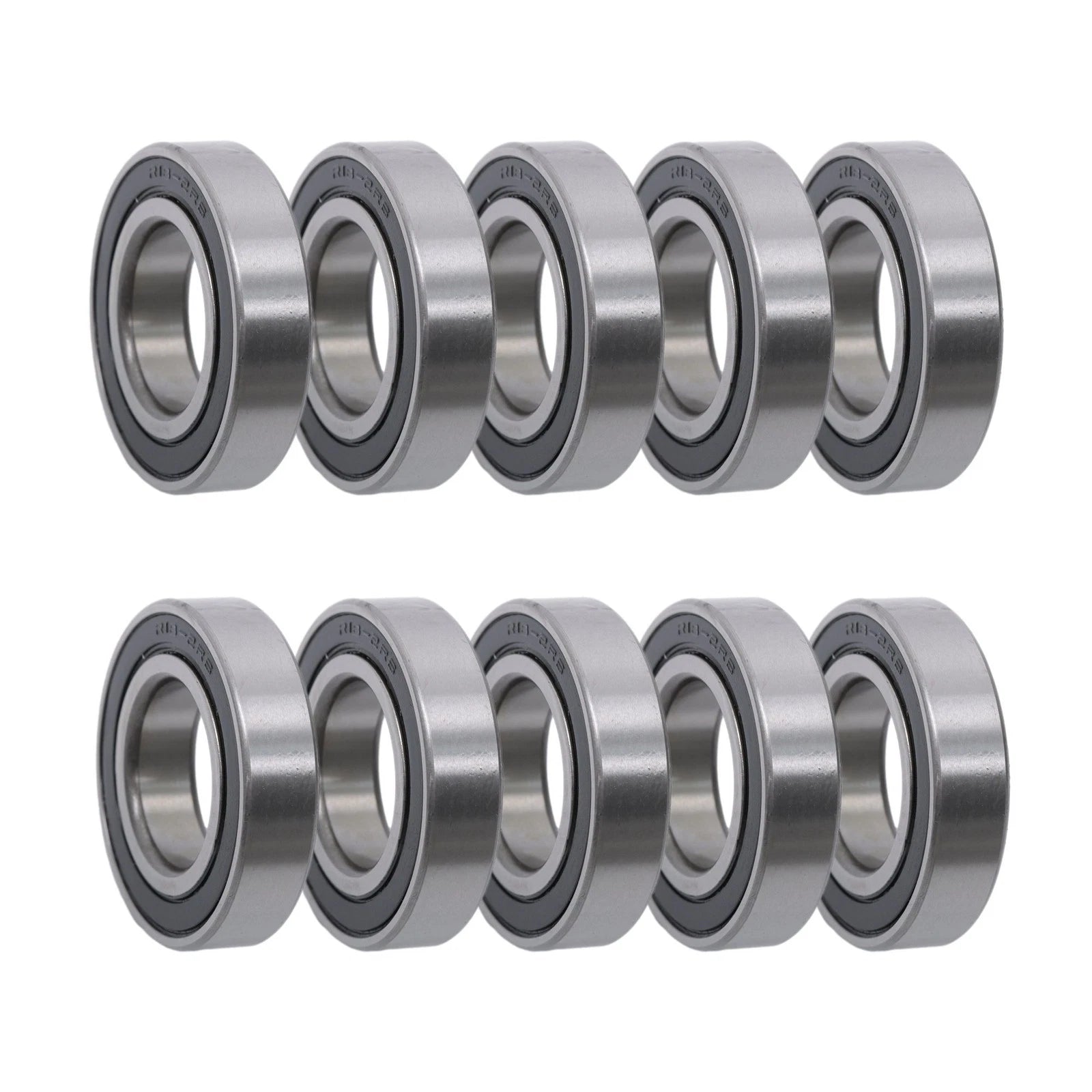 Set of 10 R18-2RS Deep Groove Ball Bearings 1-1/8"x2-1/8"x1/2"