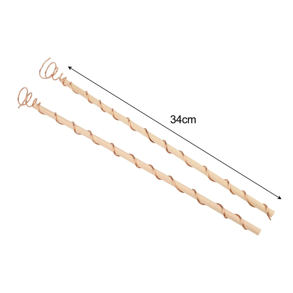 Set of 6 Copper Coil Plant Stakes and Tool Kit for Healthy Growth