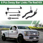 6pcs Front Suspension Kit Tie Rod End Sway Bar Link for Lincoln MKX (2016–2018)