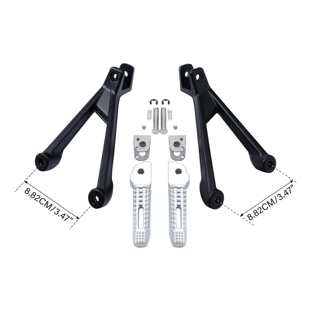 Rear Passenger Footpegs Footrest for BMW M1000 RR (2020–2024) Black