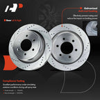 Rear Drilled Brake Rotors for Ford F-150 (2004–2023)