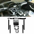 3D Carbon Fiber Interior Dash Wrap Trim Stickers for 3 Series E46 (1998���2005)