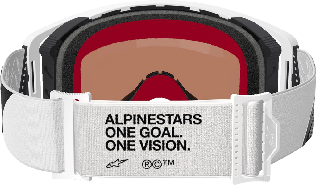 Supertech Goggles for AlpineStars (Corp) - White - Silver Mirror Lens