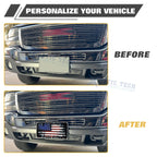 Distressed American Front Flag License Plate Vanity Gift for Universal (-)