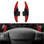 Steering Wheel Shifter Paddle Extensions for Ford Focus EcoSport Escape Kuga (2012–2020) - Red