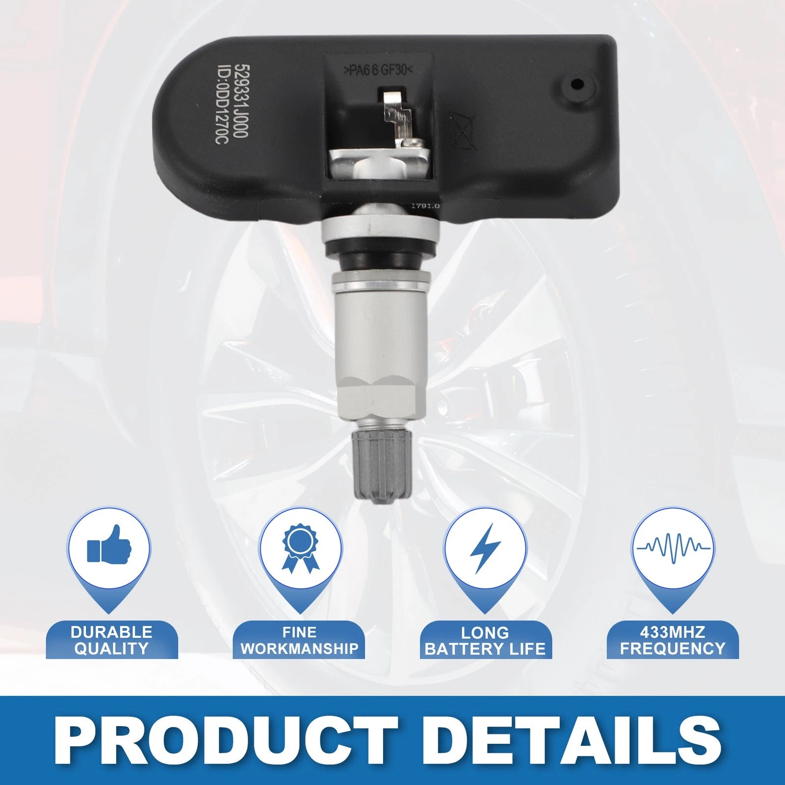 Tire Pressure Sensor for Kia Sorento (2009–2012) 52933-1J000 433MHz