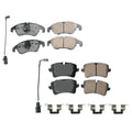 Set of 4 Akebono Euro Ceramic Brake Pads for Audi A6 Quattro